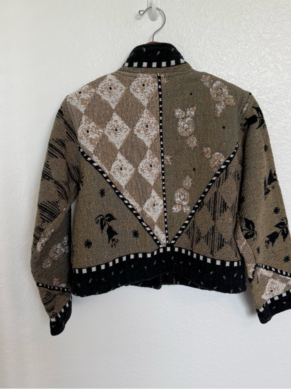 VTG Painted Pony Tapestry Jacket Southwestern Western Boho Concho Button Coat - Picture 5 of 7